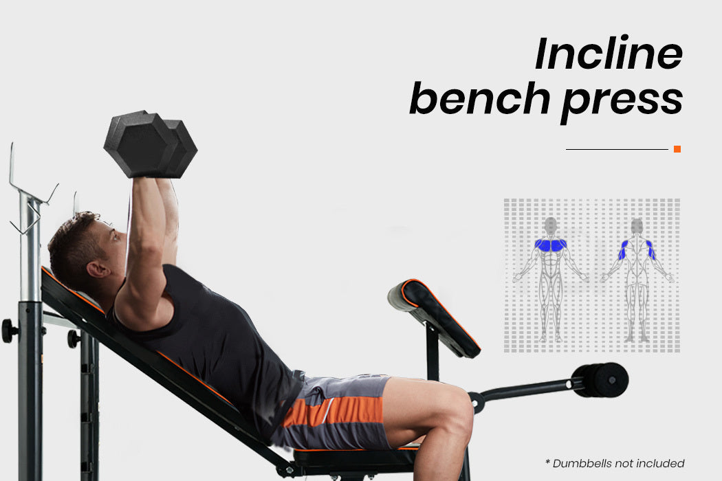 Weight Bench Workout Gym Press Adjustable Home Lifting Fitness Incline