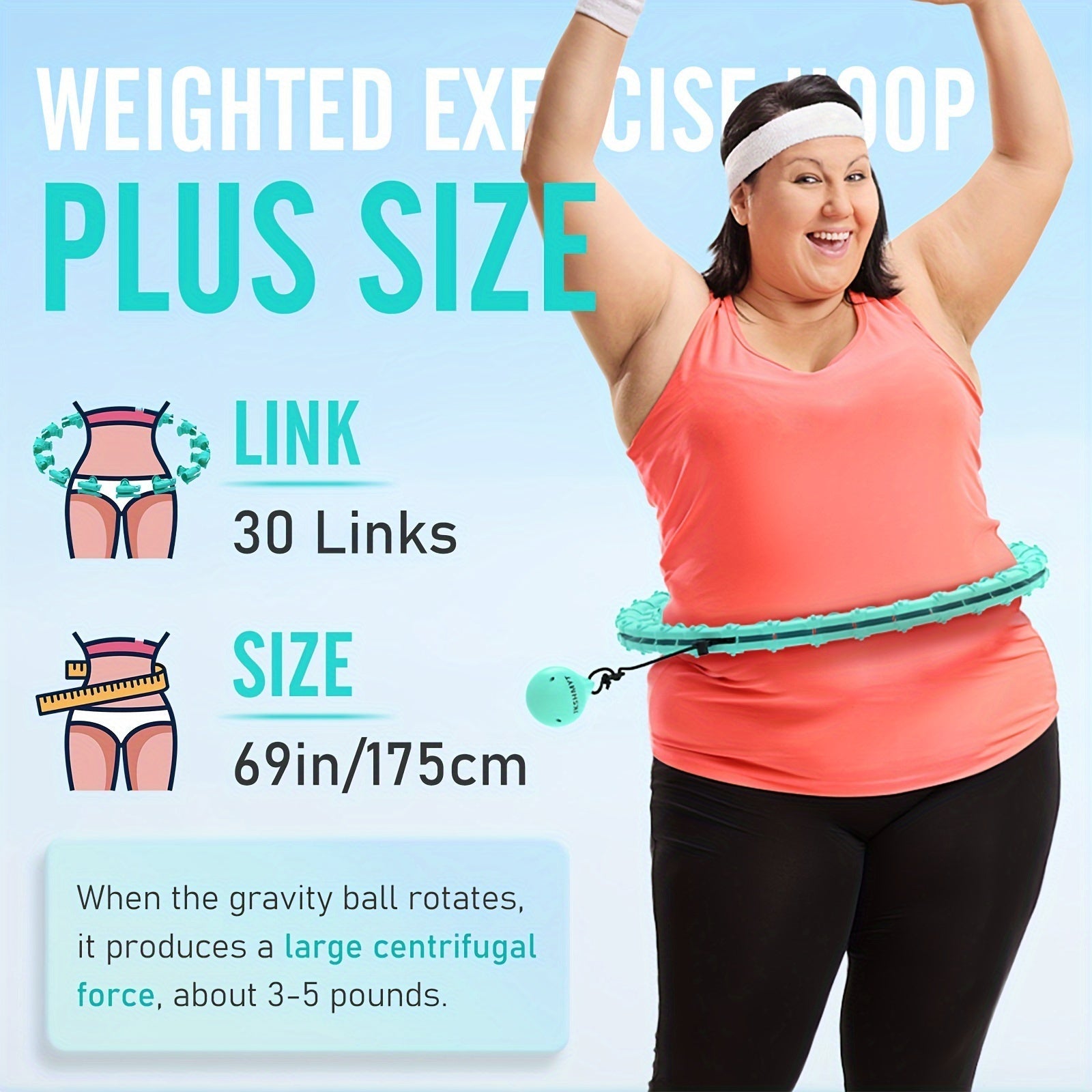 Weighted Fitness Hoop with Massage Points-1