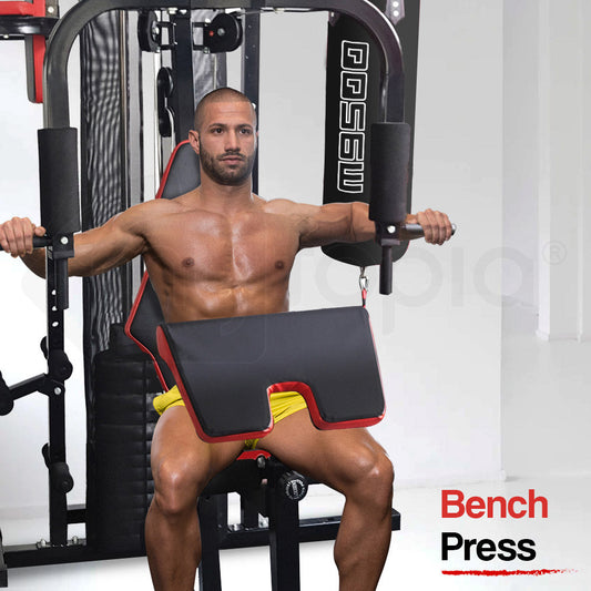 Multi Station Home Gym Set with 148lbs Plates & Boxing Bag