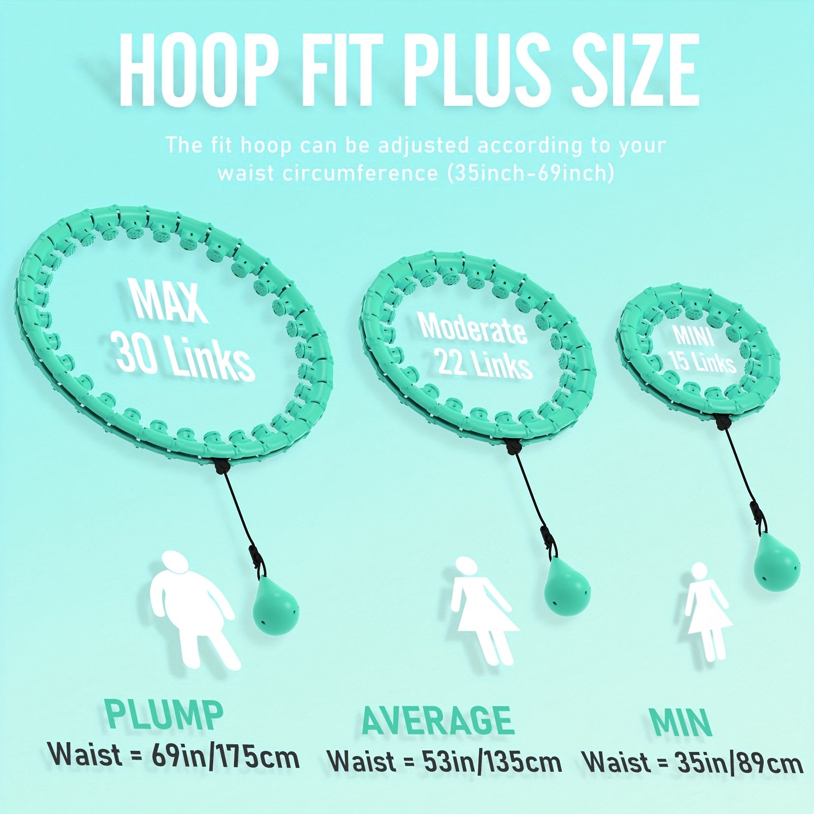 Weighted Fitness Hoop with Massage Points-2