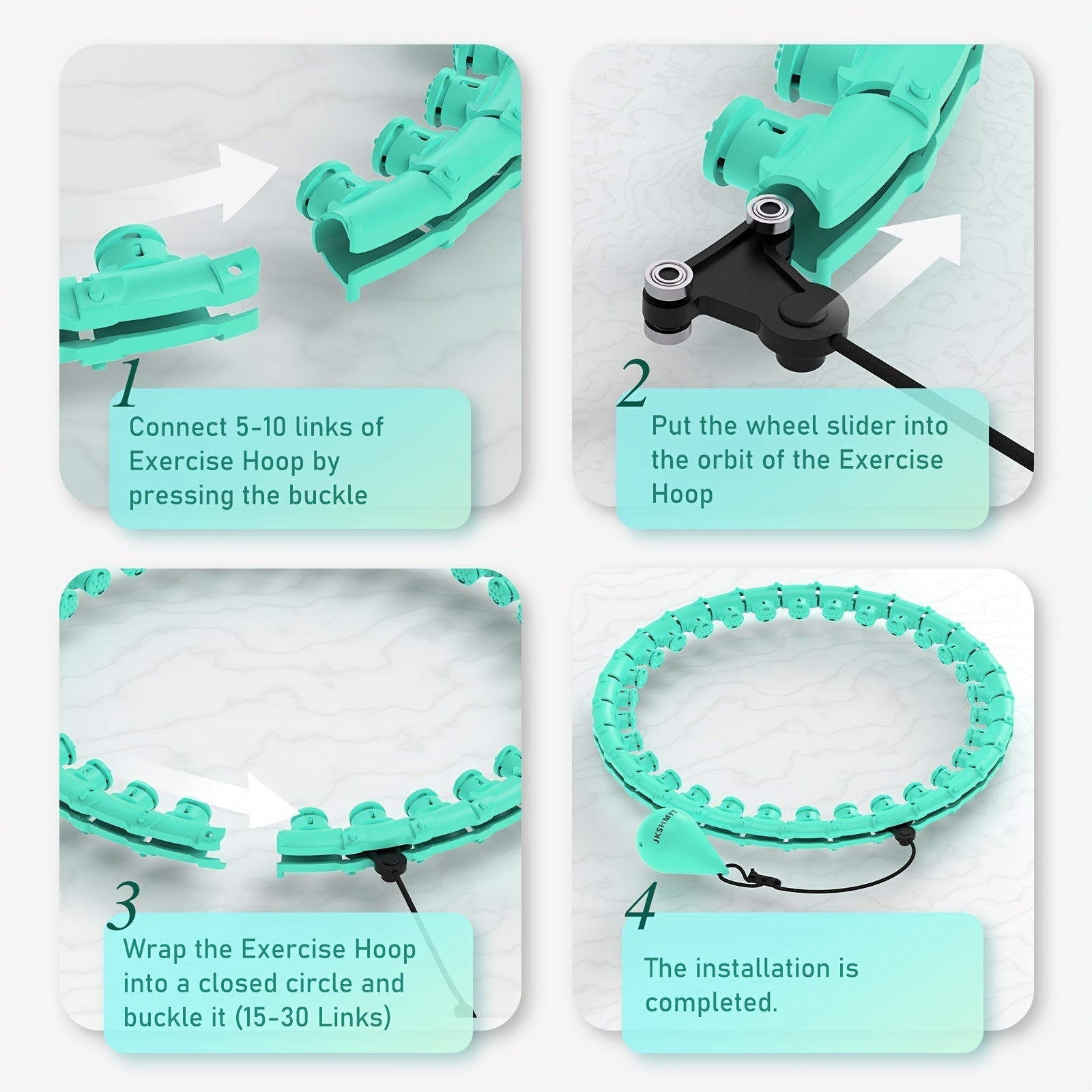 Weighted Fitness Hoop with Massage Points-3
